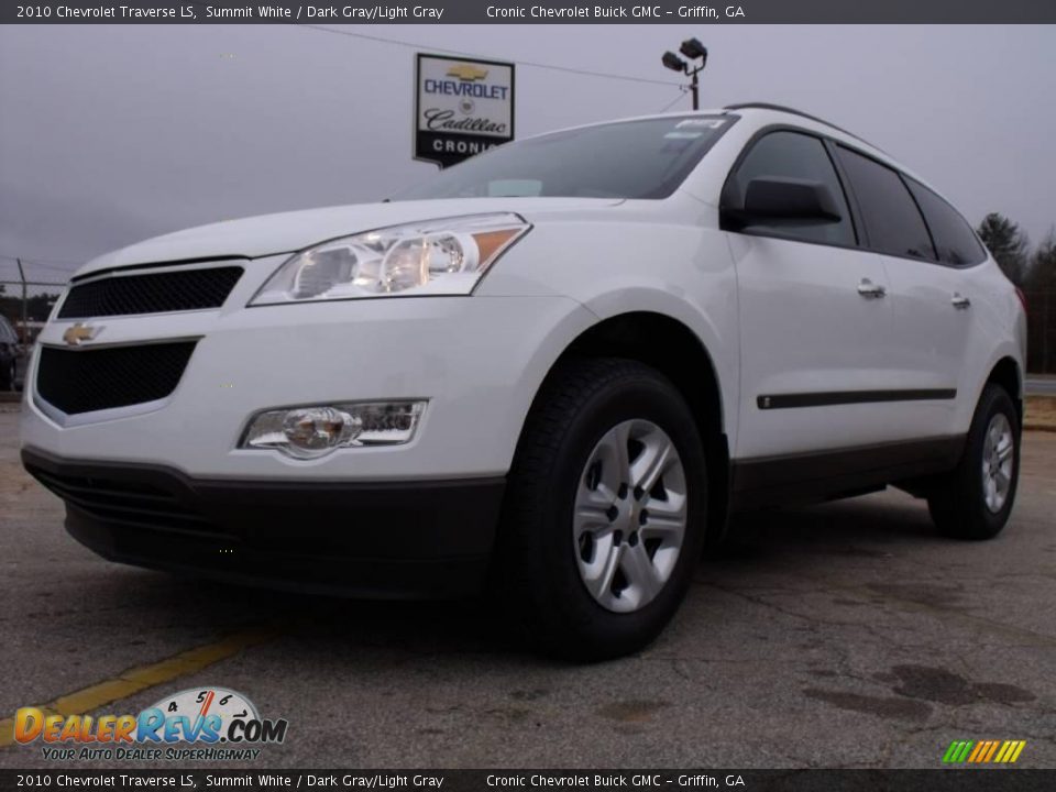 2010 Chevrolet Traverse LS Summit White / Dark Gray/Light Gray Photo #1