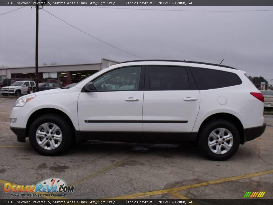 2010 Chevrolet Traverse LS Summit White / Dark Gray/Light Gray Photo #2