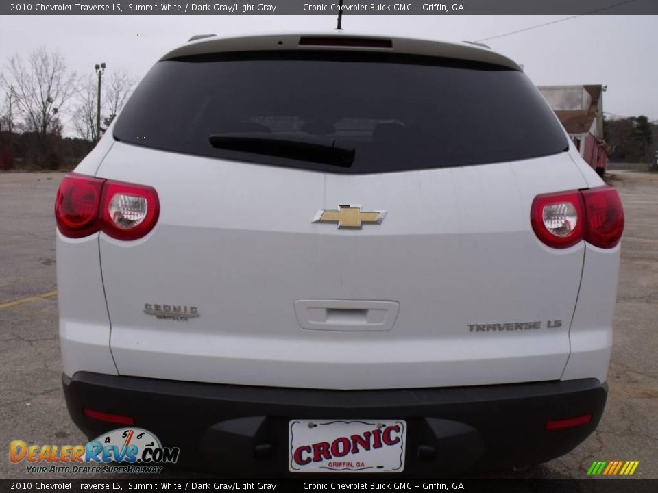 2010 Chevrolet Traverse LS Summit White / Dark Gray/Light Gray Photo #4