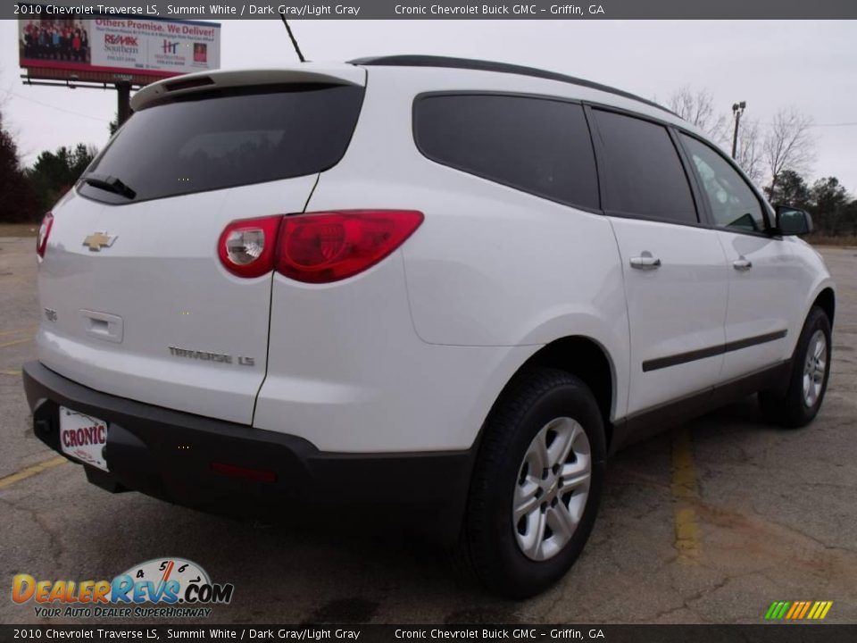 2010 Chevrolet Traverse LS Summit White / Dark Gray/Light Gray Photo #5