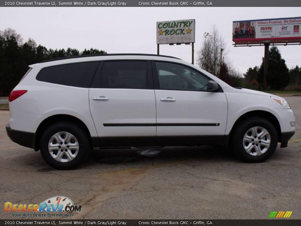 2010 Chevrolet Traverse LS Summit White / Dark Gray/Light Gray Photo #6
