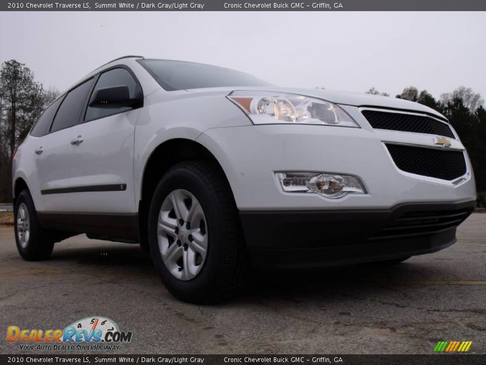 2010 Chevrolet Traverse LS Summit White / Dark Gray/Light Gray Photo #7