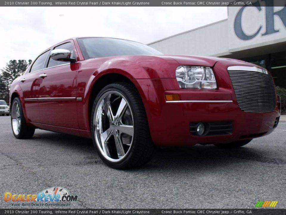 2010 Chrysler 300 Touring Inferno Red Crystal Pearl / Dark Khaki/Light Graystone Photo #2