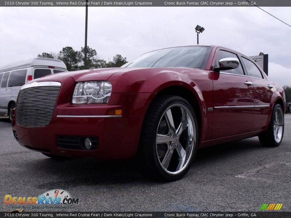 2010 Chrysler 300 Touring Inferno Red Crystal Pearl / Dark Khaki/Light Graystone Photo #4