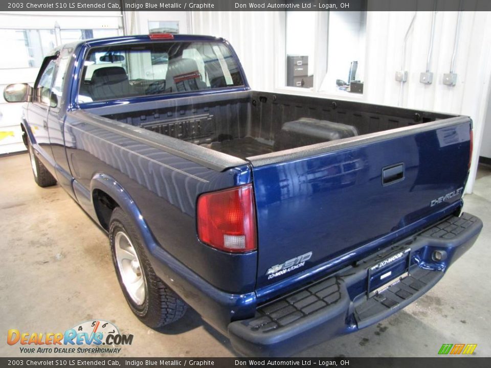2003 Chevrolet S10 LS Extended Cab Indigo Blue Metallic / Graphite Photo #3