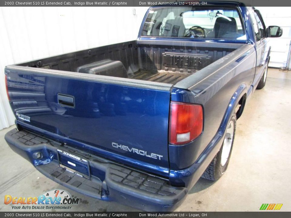 2003 Chevrolet S10 LS Extended Cab Indigo Blue Metallic / Graphite Photo #4