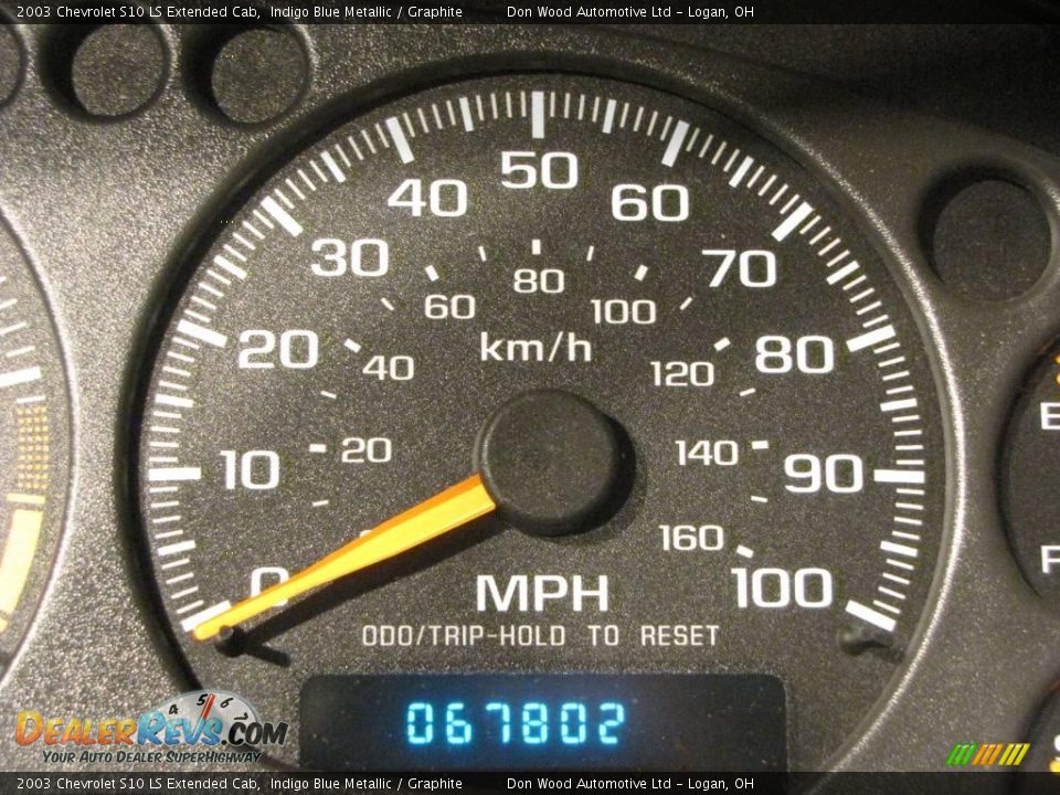 2003 Chevrolet S10 LS Extended Cab Indigo Blue Metallic / Graphite Photo #12