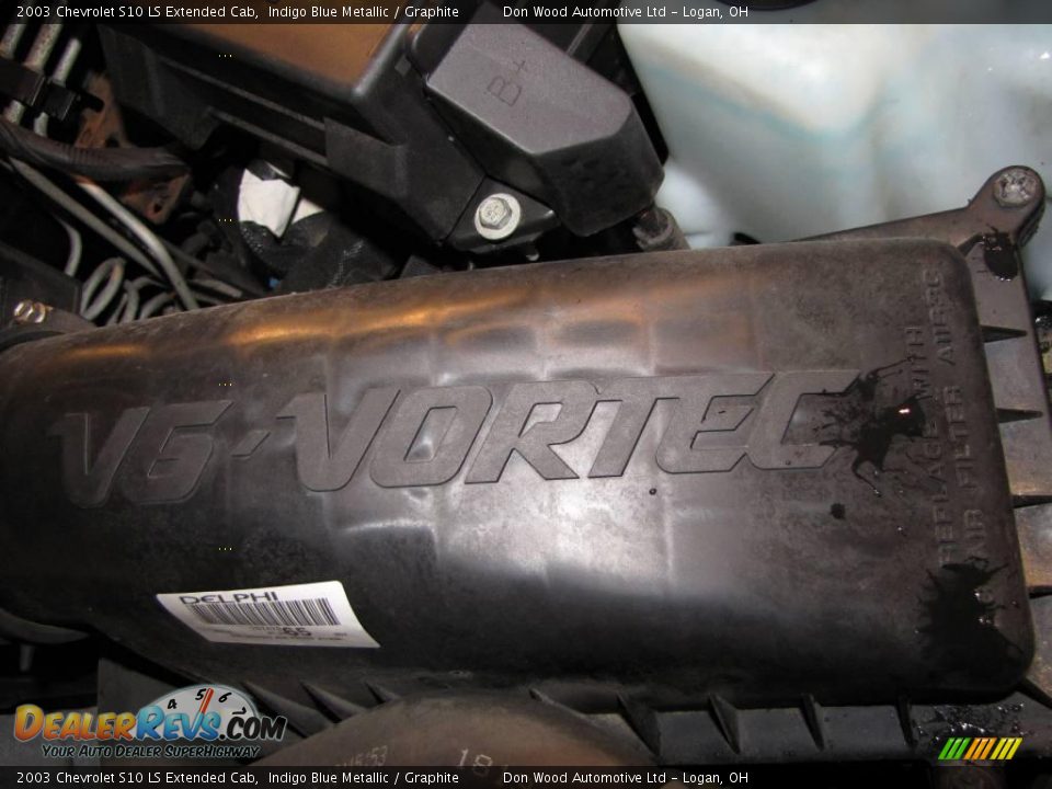 2003 Chevrolet S10 LS Extended Cab Indigo Blue Metallic / Graphite Photo #20