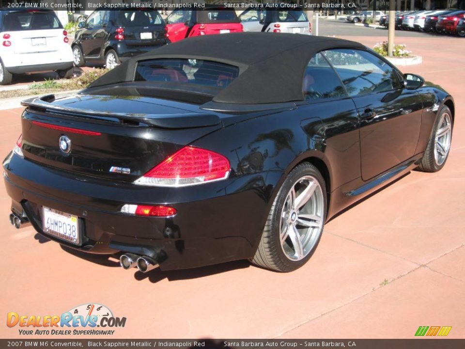 2007 BMW M6 Convertible Black Sapphire Metallic / Indianapolis Red Photo #4