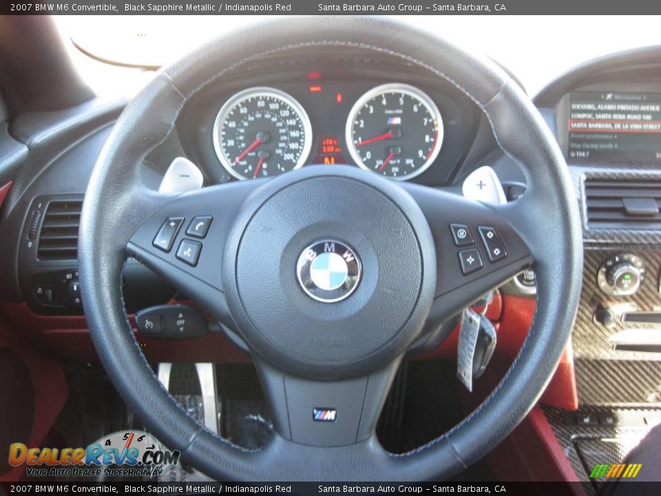 2007 BMW M6 Convertible Black Sapphire Metallic / Indianapolis Red Photo #17