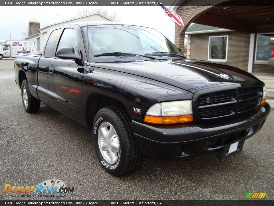 1998 Dodge Dakota Sport Extended Cab Black / Agate Photo #2