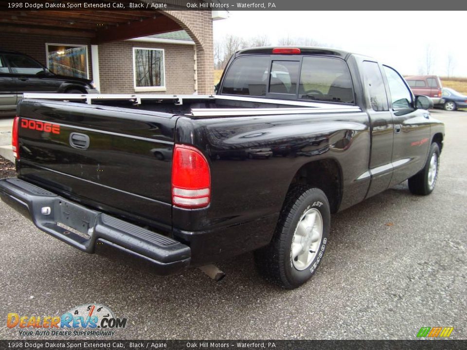 1998 Dodge Dakota Sport Extended Cab Black / Agate Photo #3