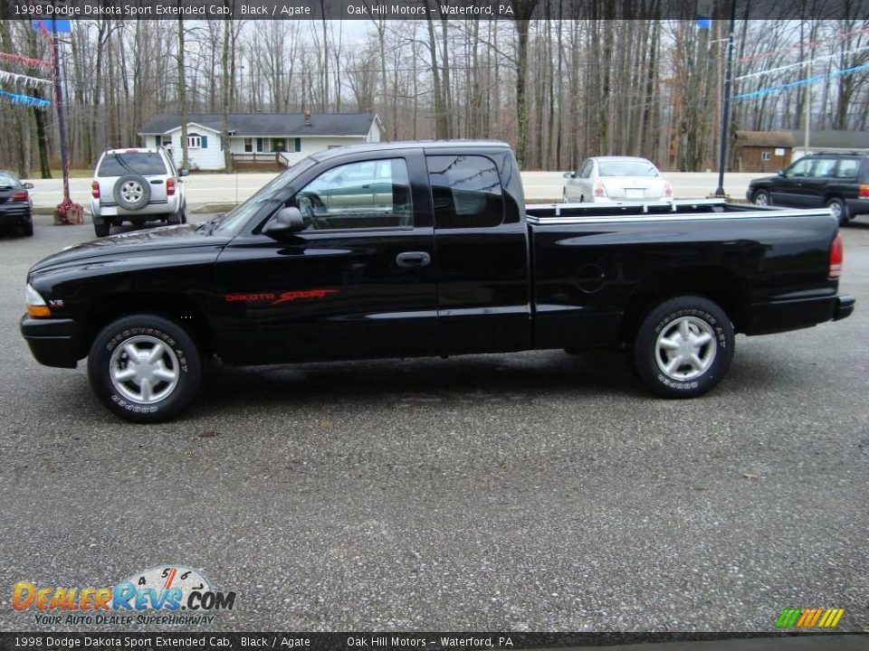 1998 Dodge Dakota Sport Extended Cab Black / Agate Photo #6