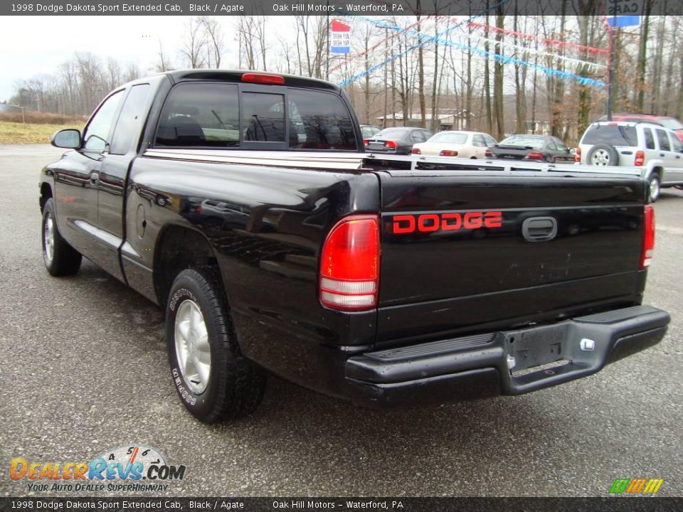 1998 Dodge Dakota Sport Extended Cab Black / Agate Photo #8