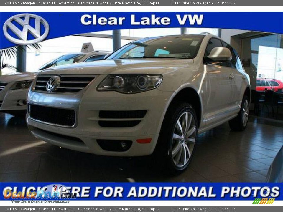2010 Volkswagen Touareg TDI 4XMotion Campanella White / Latte Macchiatto/St. Tropez Photo #1