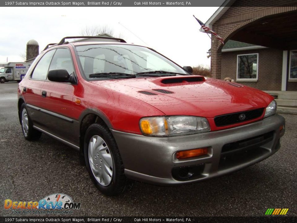 1997 Subaru Impreza Outback Sport Wagon Brilliant Red / Gray Photo #2