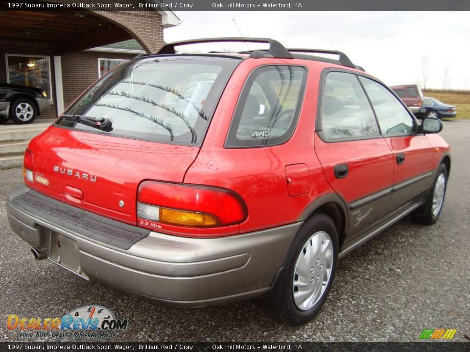 1997 Subaru Impreza Outback Sport Wagon Brilliant Red / Gray Photo #3