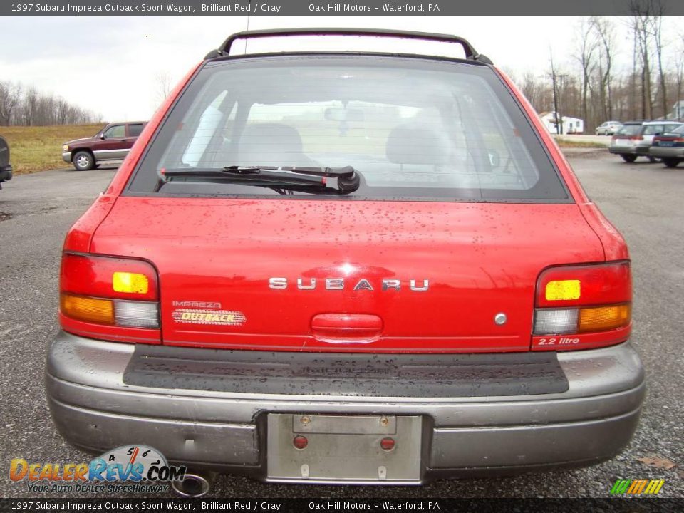 1997 Subaru Impreza Outback Sport Wagon Brilliant Red / Gray Photo #5