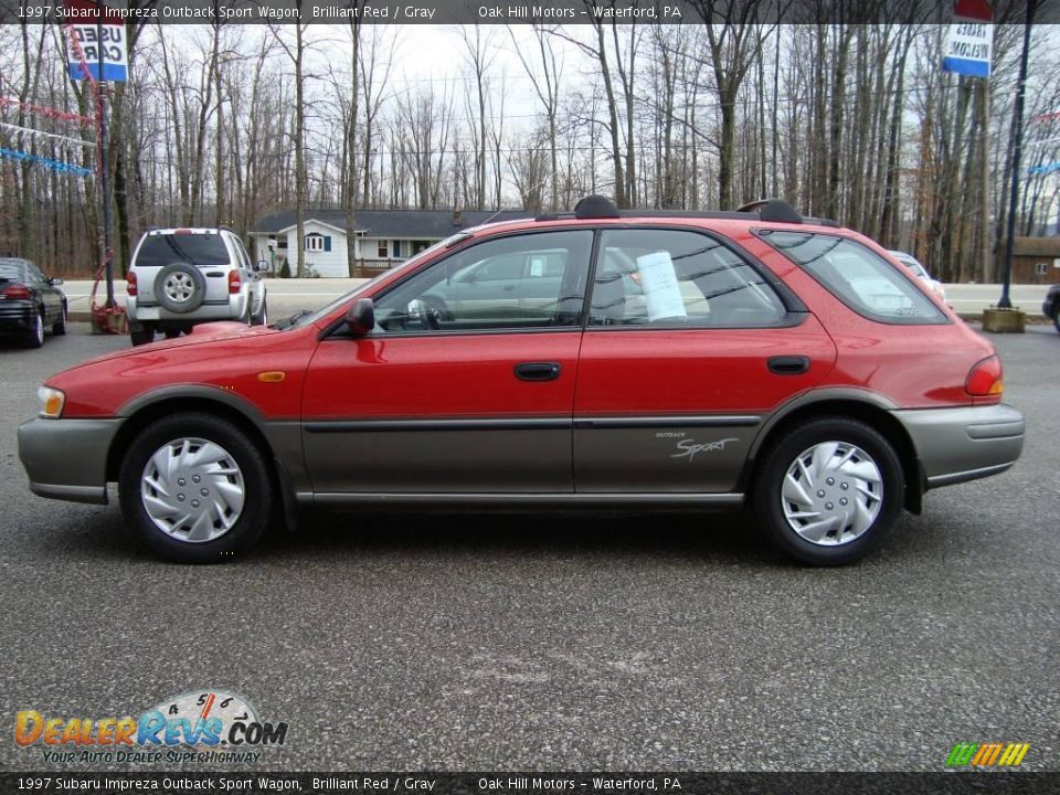 1997 Subaru Impreza Outback Sport Wagon Brilliant Red / Gray Photo #6