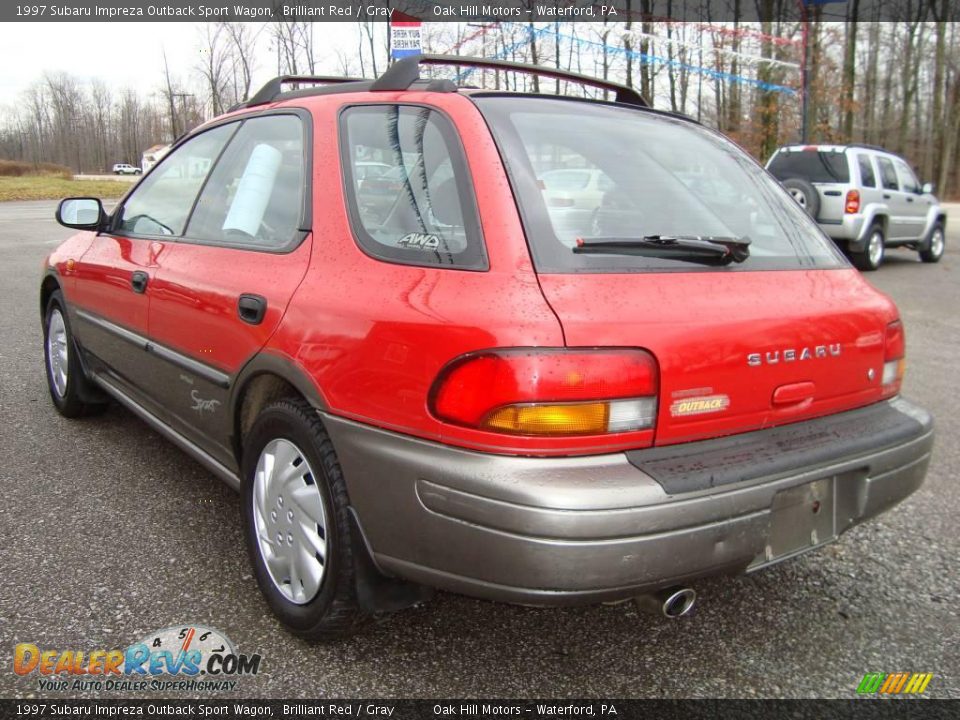 1997 Subaru Impreza Outback Sport Wagon Brilliant Red / Gray Photo #8