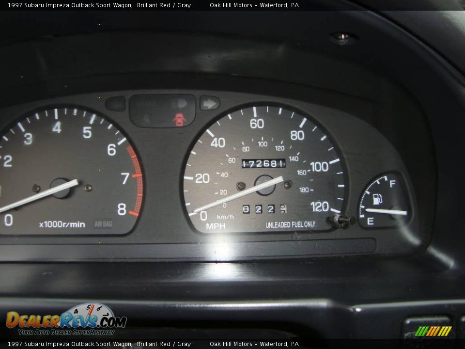 1997 Subaru Impreza Outback Sport Wagon Brilliant Red / Gray Photo #17