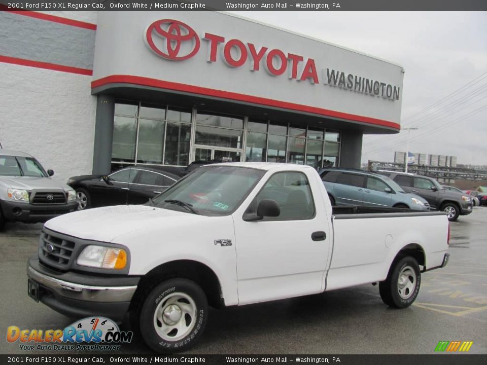 2001 Ford F150 XL Regular Cab Oxford White / Medium Graphite Photo #1