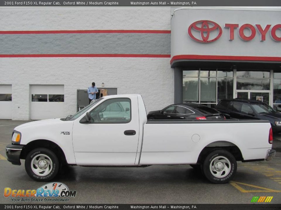 2001 Ford F150 XL Regular Cab Oxford White / Medium Graphite Photo #2
