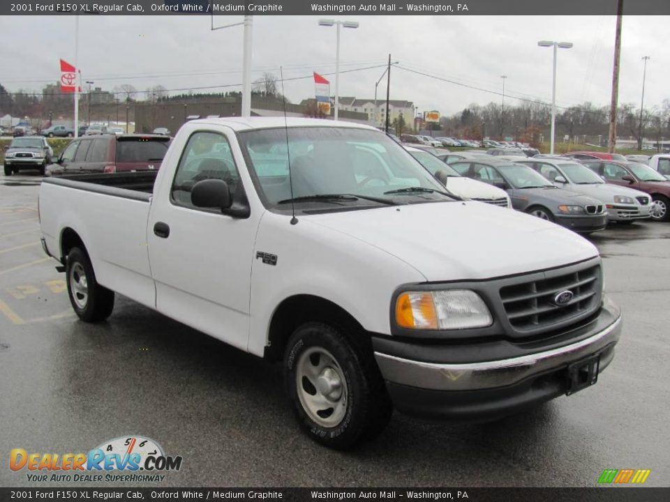 2001 Ford F150 XL Regular Cab Oxford White / Medium Graphite Photo #9