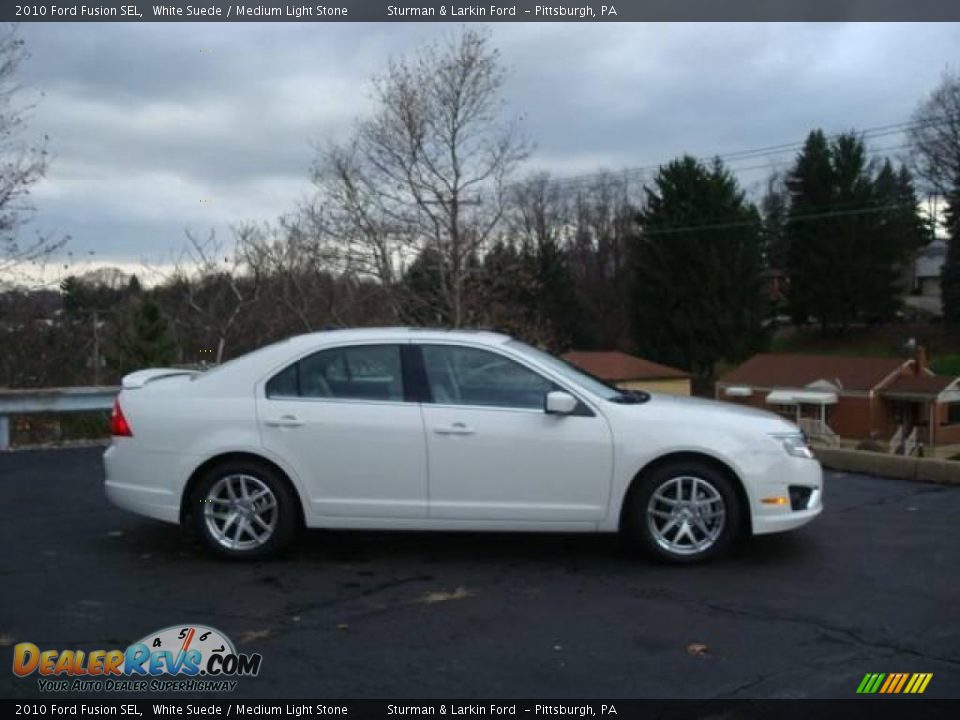 2010 Ford Fusion SEL White Suede / Medium Light Stone Photo #2