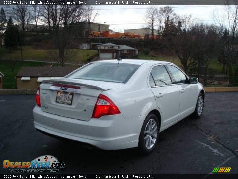 2010 Ford Fusion SEL White Suede / Medium Light Stone Photo #3