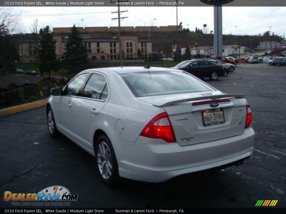 2010 Ford Fusion SEL White Suede / Medium Light Stone Photo #5