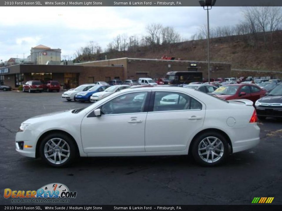 2010 Ford Fusion SEL White Suede / Medium Light Stone Photo #6