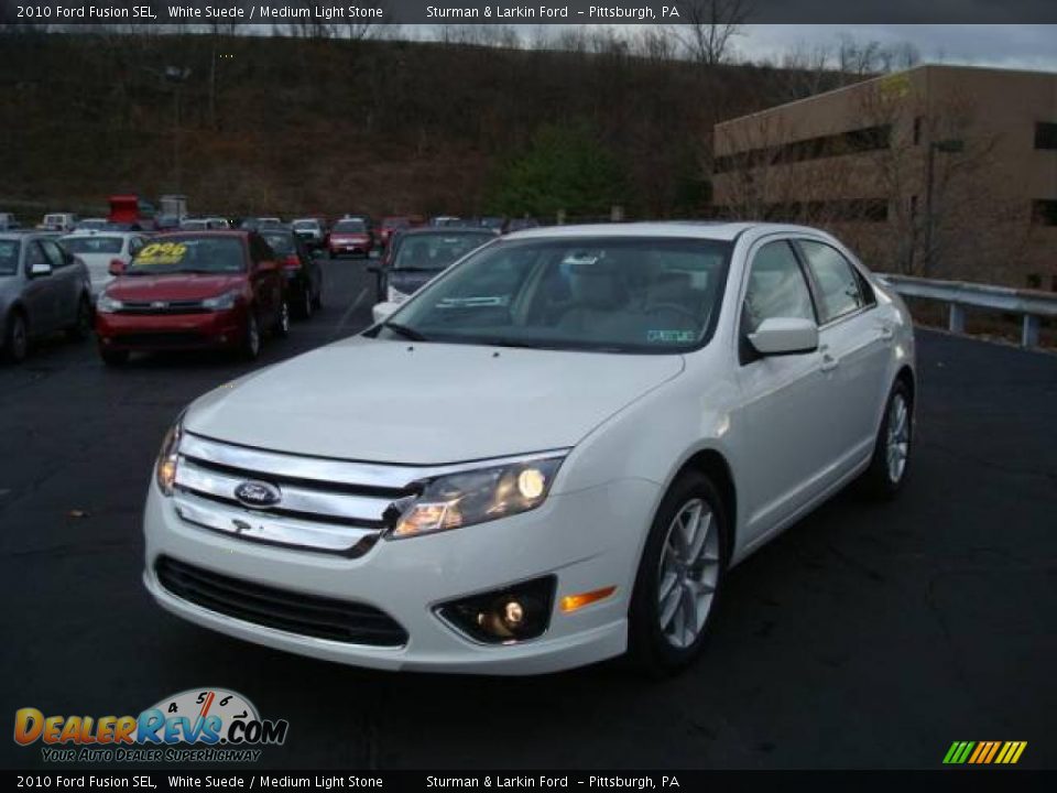 2010 Ford Fusion SEL White Suede / Medium Light Stone Photo #7