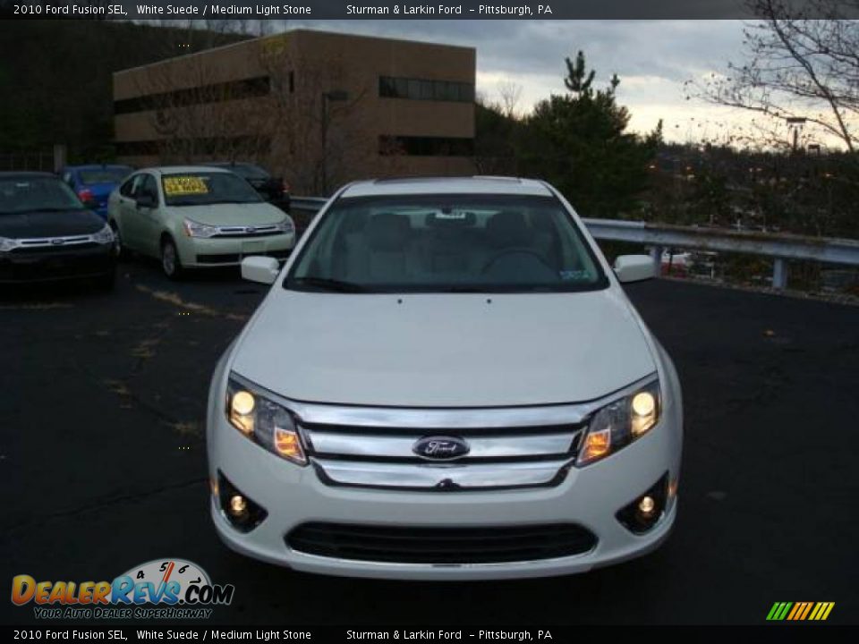 2010 Ford Fusion SEL White Suede / Medium Light Stone Photo #8