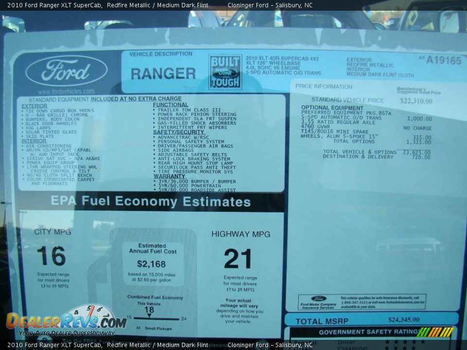 2010 Ford Ranger XLT SuperCab Redfire Metallic / Medium Dark Flint Photo #14