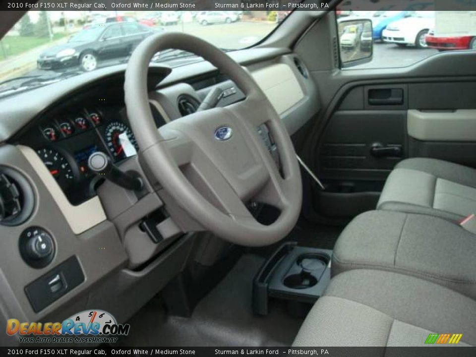 2010 Ford F150 XLT Regular Cab Oxford White / Medium Stone Photo #14