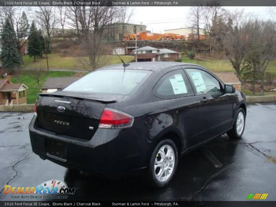 2010 Ford Focus SE Coupe Ebony Black / Charcoal Black Photo #3