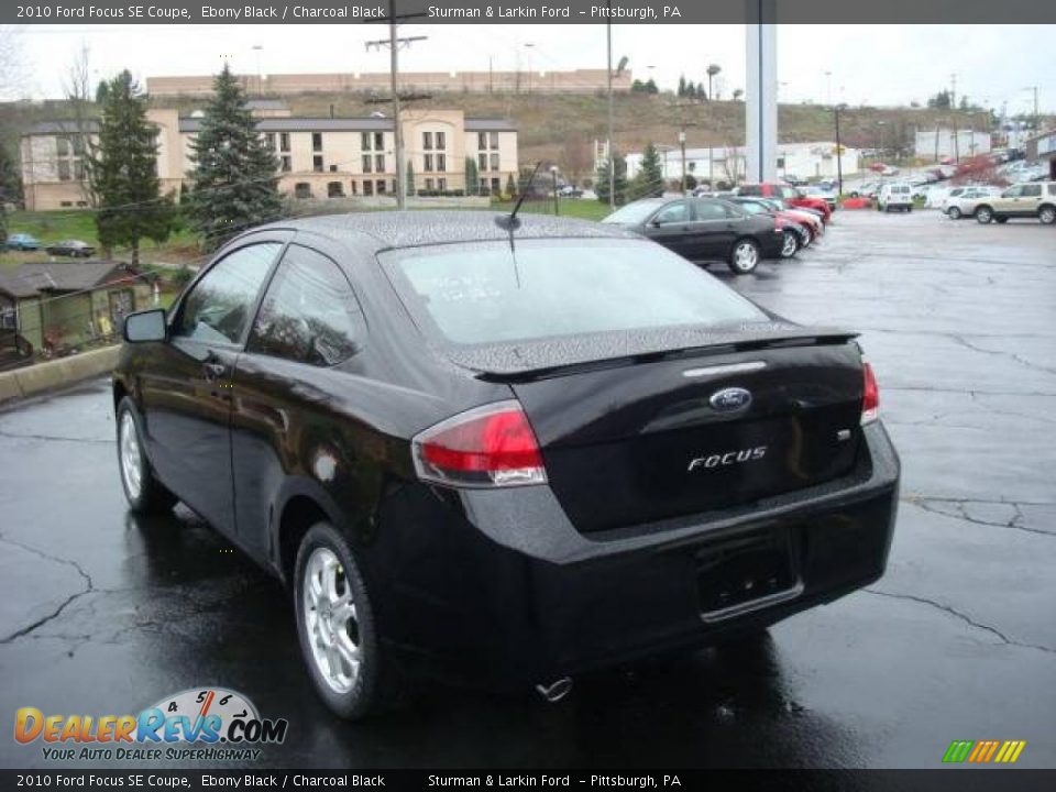 2010 Ford Focus SE Coupe Ebony Black / Charcoal Black Photo #5
