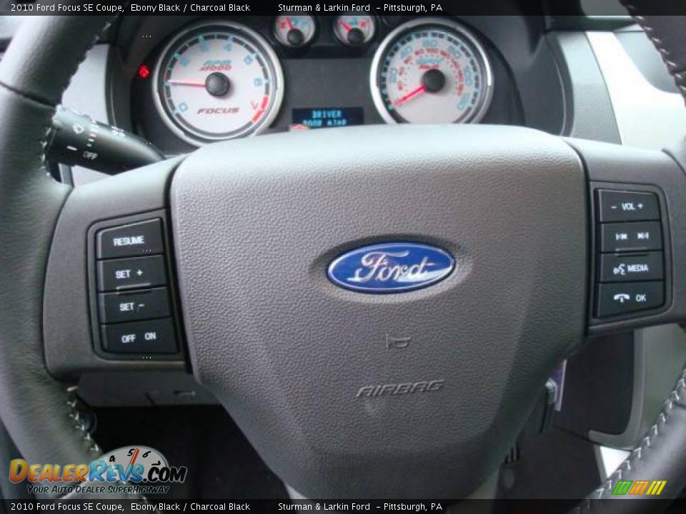 2010 Ford Focus SE Coupe Ebony Black / Charcoal Black Photo #14