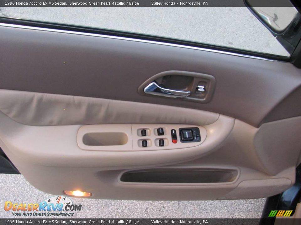 1996 Honda Accord EX V6 Sedan Sherwood Green Pearl Metallic / Beige Photo #10
