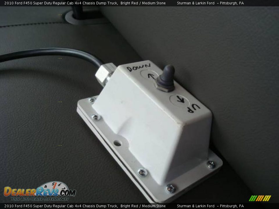 2010 Ford F450 Super Duty Regular Cab 4x4 Chassis Dump Truck Bright Red / Medium Stone Photo #17