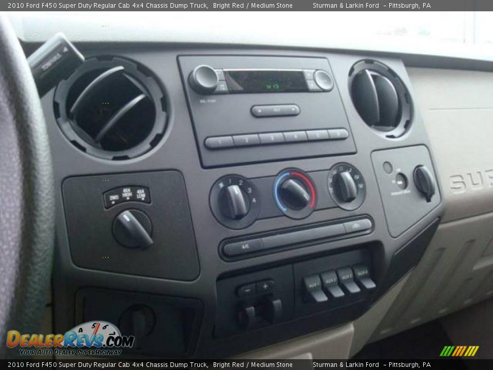 2010 Ford F450 Super Duty Regular Cab 4x4 Chassis Dump Truck Bright Red / Medium Stone Photo #18