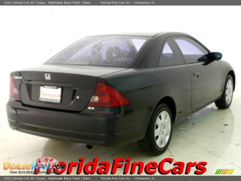 2001 Honda Civic EX Coupe Nighthawk Black Pearl / Black Photo #2