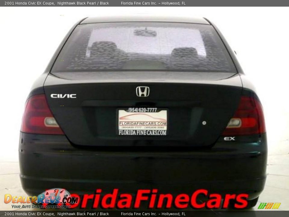 2001 Honda Civic EX Coupe Nighthawk Black Pearl / Black Photo #6