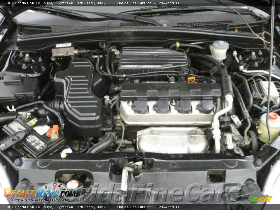 2001 Honda Civic EX Coupe Nighthawk Black Pearl / Black Photo #9