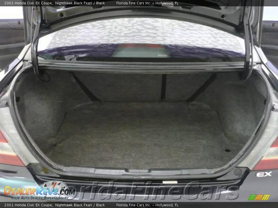 2001 Honda Civic EX Coupe Nighthawk Black Pearl / Black Photo #10