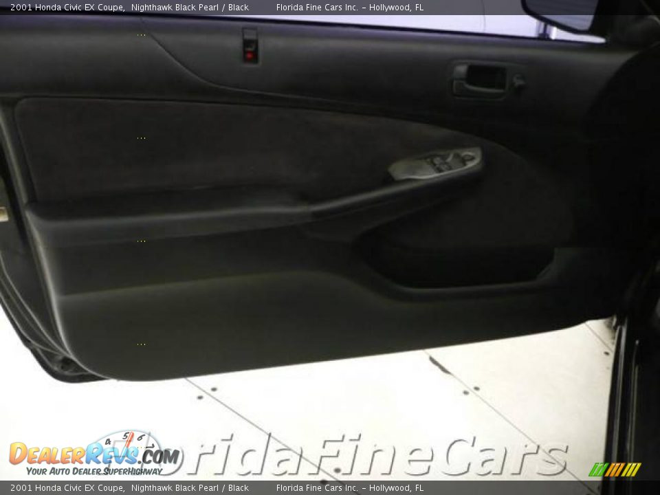 2001 Honda Civic EX Coupe Nighthawk Black Pearl / Black Photo #11