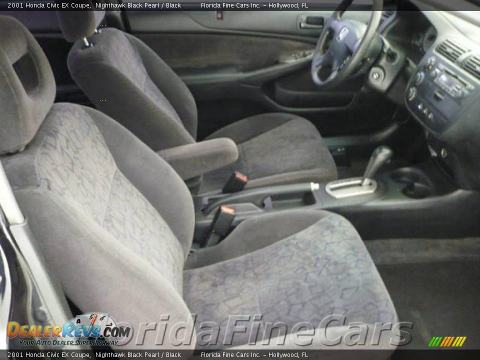 2001 Honda Civic EX Coupe Nighthawk Black Pearl / Black Photo #13