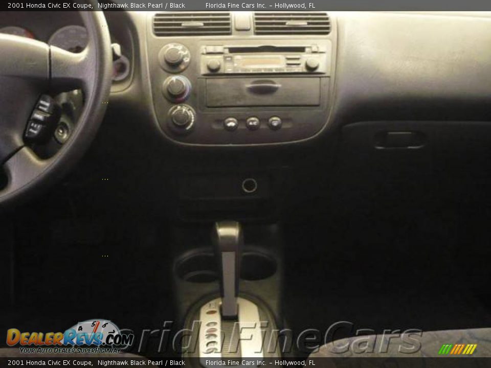 2001 Honda Civic EX Coupe Nighthawk Black Pearl / Black Photo #17