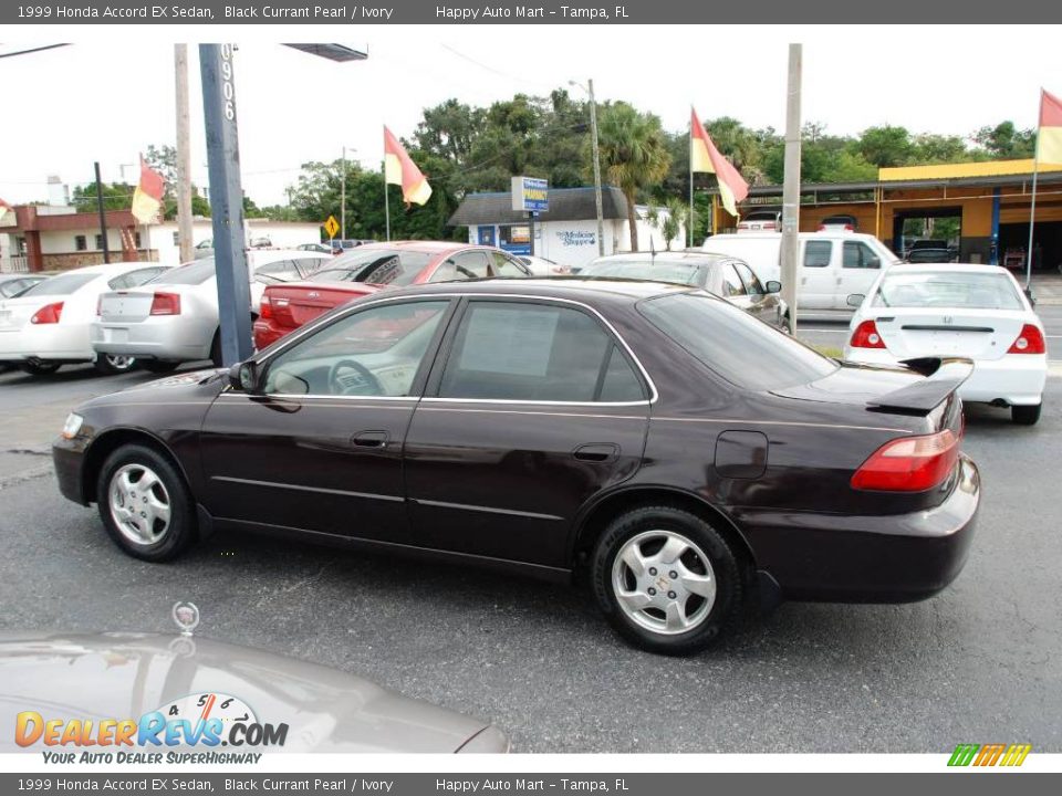 1999 Honda Accord EX Sedan Black Currant Pearl / Ivory Photo 8